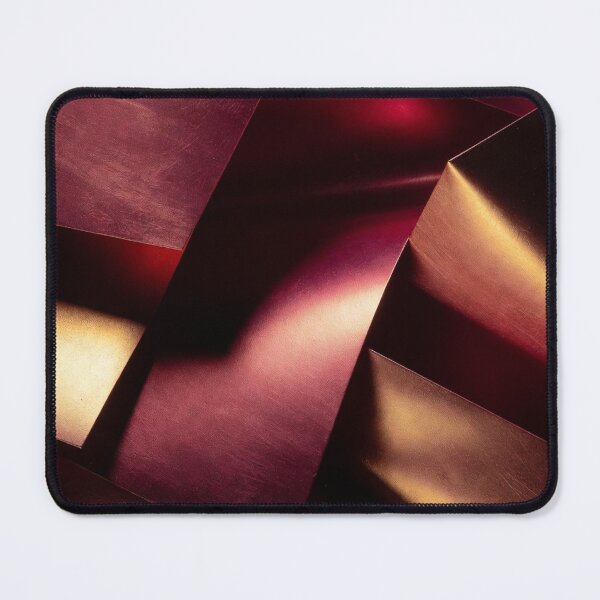 Item preview, Deep Red and Gold Metallic Ribbon Art designed and sold by IntelliMindDesigns.