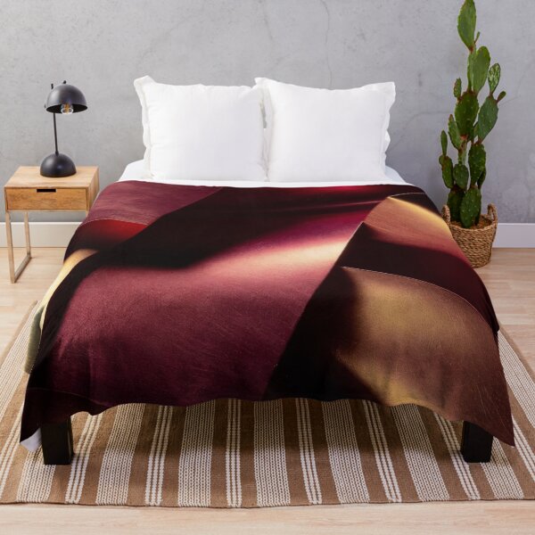 Item preview, Deep Red and Gold Metallic Ribbon Art designed and sold by IntelliMindDesigns.