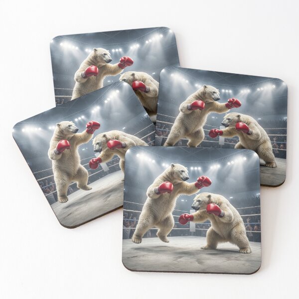 Item preview, Polar Bear Throws Left Hook designed and sold by Tridentulus.