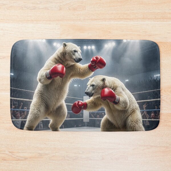 Item preview, Polar Bear Throws Left Hook designed and sold by Tridentulus.