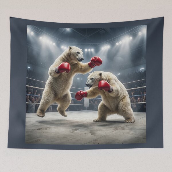 Item preview, Polar Bear Throws Left Hook designed and sold by Tridentulus.