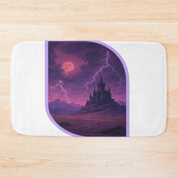Item preview, RAY Castle Storm Fantasy Landscape Graphic T-Shirt designed and sold by RAYapparel.