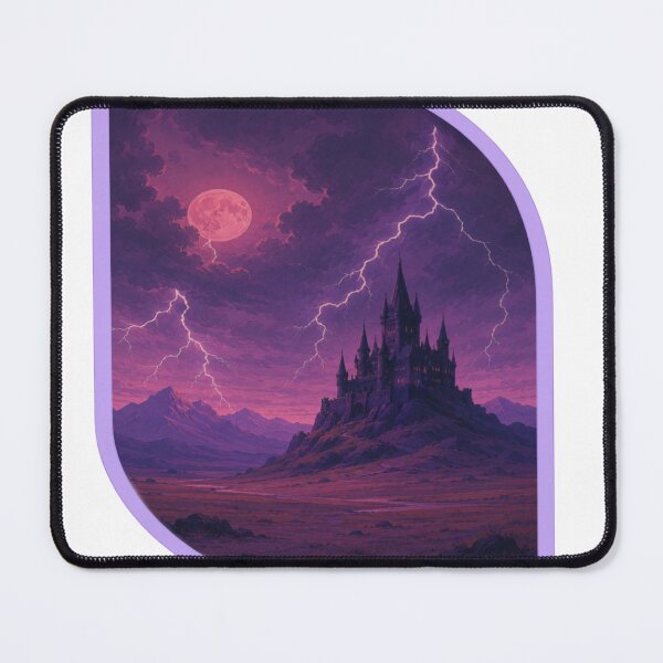 Item preview, RAY Castle Storm Fantasy Landscape Graphic T-Shirt designed and sold by RAYapparel.