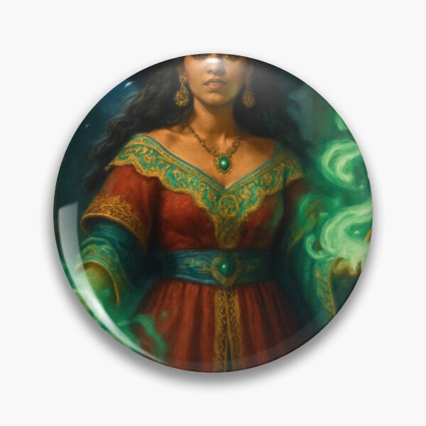 Item preview, Jade Magic Bruja — Latina Witch Art designed and sold by PixelBrujeria.