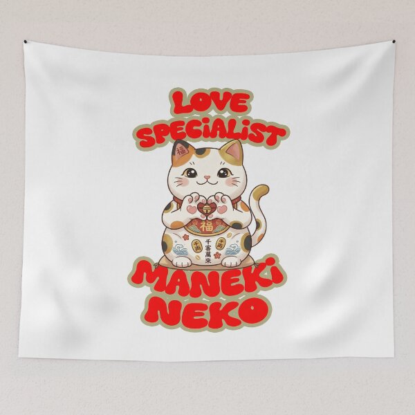 Item preview, A Lucky Cat Specializing in Love / Maneki neko / designed and sold by LOVEARTDESIGN.