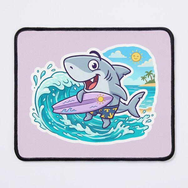 Item preview, Cool surfing shark designed and sold by Kiraguapa.