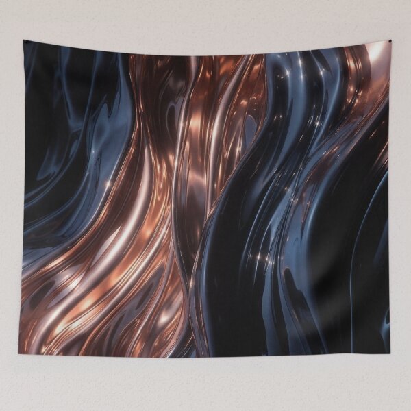 Item preview, Wavy Copper Metallic Strands Abstract Pattern designed and sold by IntelliMindDesigns.