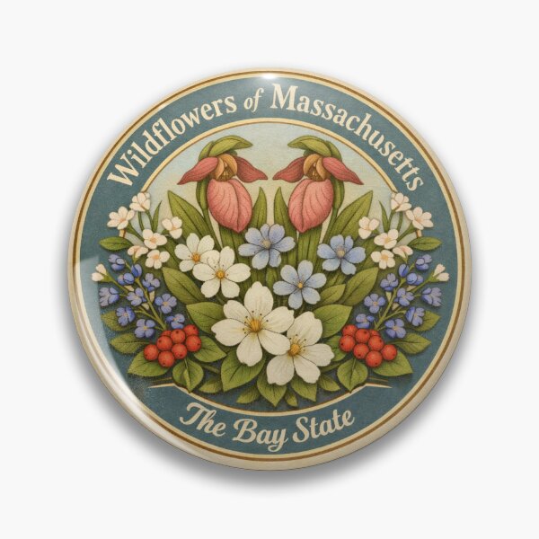 Item preview, Wildflowers of Massachusetts – Vintage Botanical Sticker designed and sold by SachaMuru.