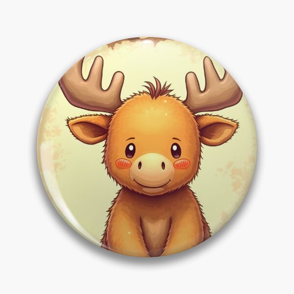 Item preview, Cute Baby Moose with Big Antlers Autumn Border designed and sold by Dragonfly-Magic.