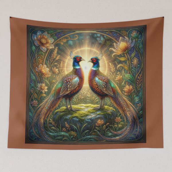 Item preview, Pheasants and Flowers designed and sold by Tridentulus.