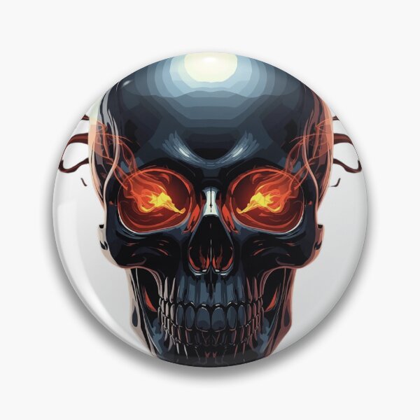 Item preview, Flaming Skull Sticker designed and sold by redblink store.