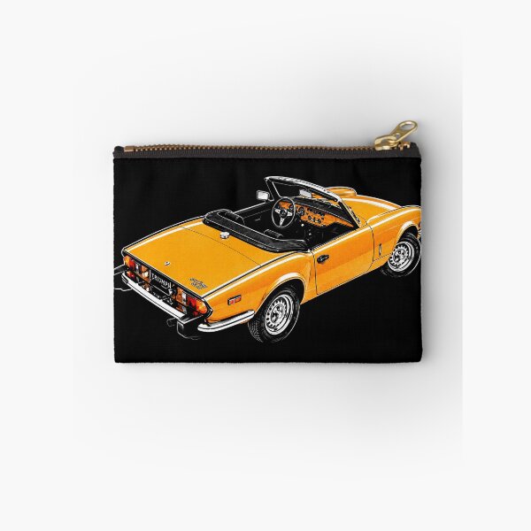 Item preview, 1975 Triumph Spitfire 1500 – Yellow British Roadster Convertible Art designed and sold by Stinky Lincy's Apparel Company.
