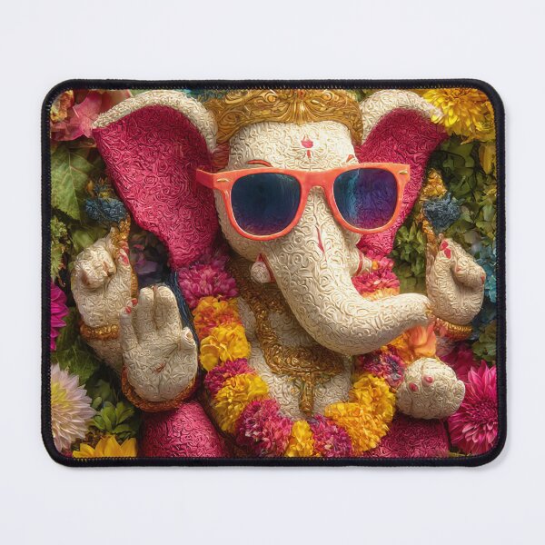 Item preview, Ganesha Blooming Vision Colorful Floral Pop Surrealism designed and sold by PANNARUK THAILAND.