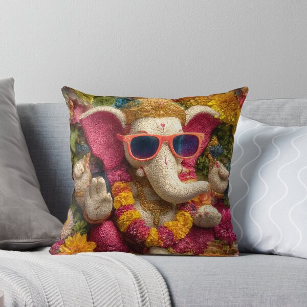 Item preview, Ganesha Blooming Vision Colorful Floral Pop Surrealism designed and sold by PANNARUK THAILAND.