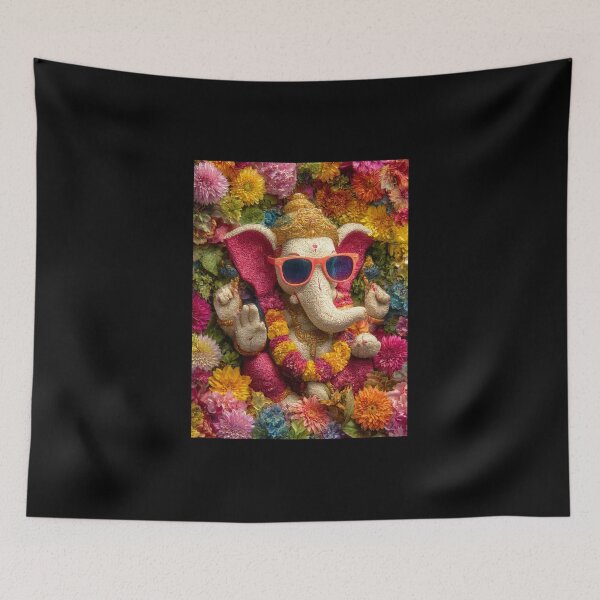 Item preview, Ganesha Blooming Vision Colorful Floral Pop Surrealism designed and sold by PANNARUK THAILAND.
