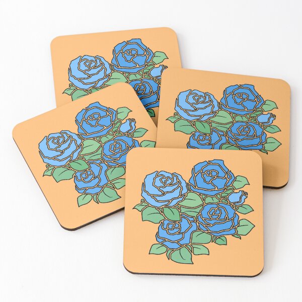 Item preview, Hand Drawn Blue Rose Bouquet Aesthetic Floral Art designed and sold by ubborn.