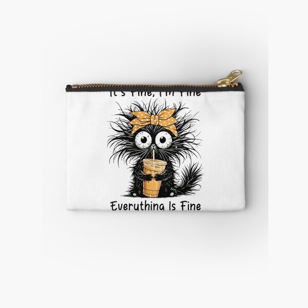 Item preview, Funny Black Cat Coffee Ice It's Fine I'm Fine designed and sold by jackelmbradyt.