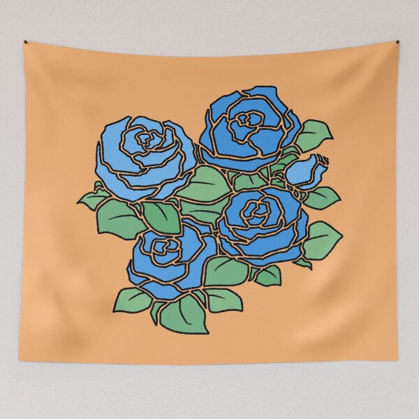 Item preview, Hand Drawn Blue Rose Bouquet Aesthetic Floral Art designed and sold by ubborn.