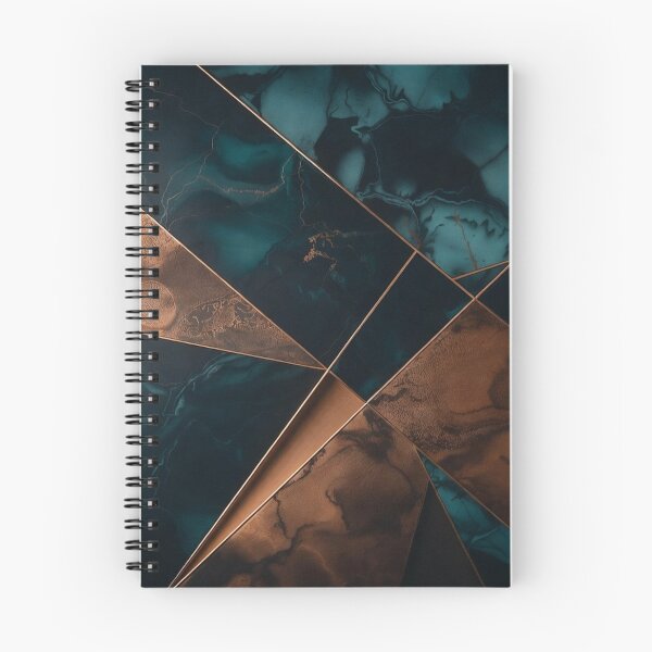 Item preview, Teal Copper Triangular Marble Mosaic Art designed and sold by IntelliMindDesigns.