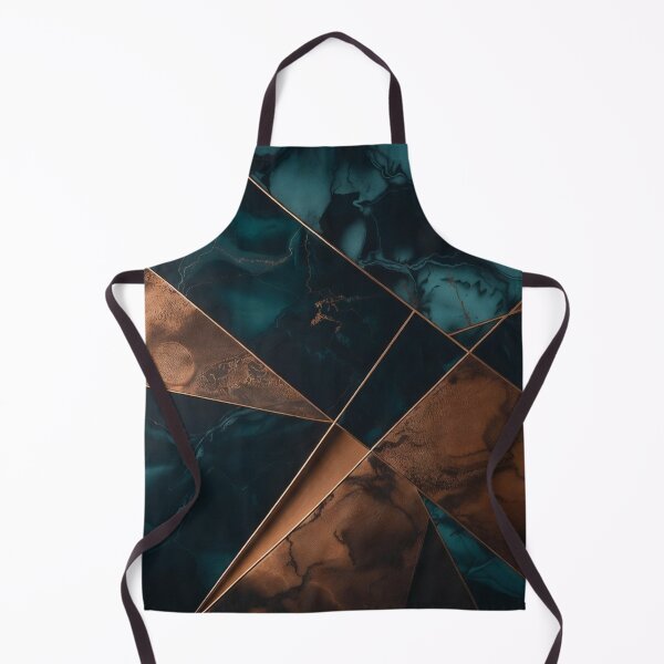 Item preview, Teal Copper Triangular Marble Mosaic Art designed and sold by IntelliMindDesigns.