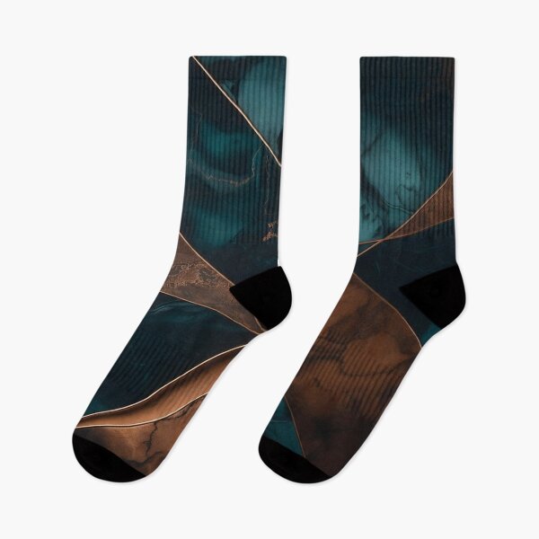 Item preview, Teal Copper Triangular Marble Mosaic Art designed and sold by IntelliMindDesigns.