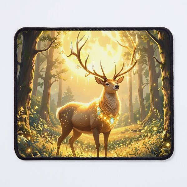 Item preview, Magical Moonlit Stag in an Enchanted Forest designed and sold by Dragonfly-Magic.