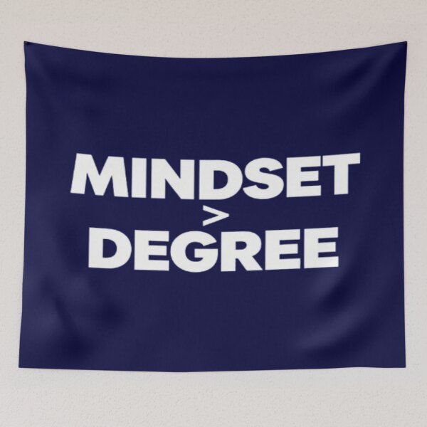 Item preview, Mindset Over Degree – Motivational Growth Design designed and sold by Cristhian Almanza.