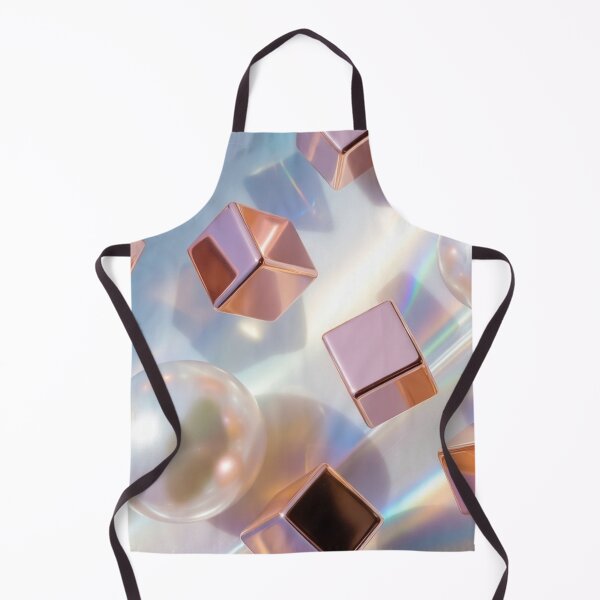 Item preview, Pearlescent Floating Cubes and Spheres Art designed and sold by IntelliMindDesigns.