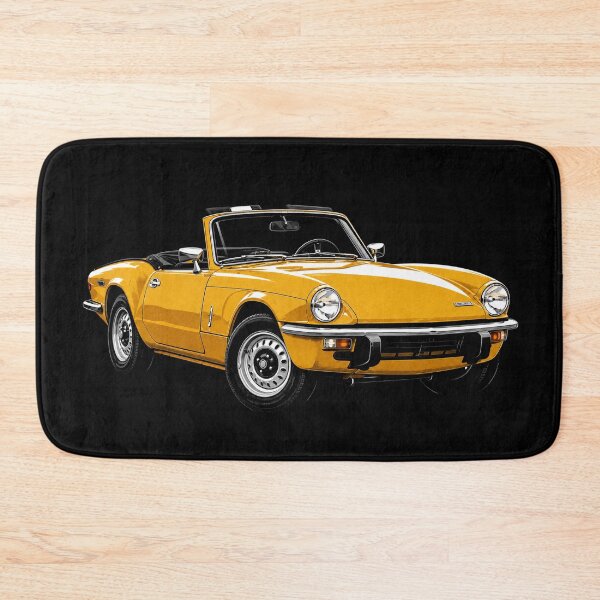 Item preview, 1975 Triumph Spitfire – Yellow Classic British Roadster Art designed and sold by Stinky Lincy's Apparel Company.