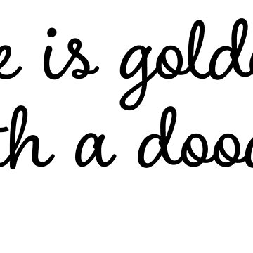 Vorschaubild zum Design Goldendoodle-Aufkleber – Das Leben ist golden mit einem Doodle (Golden Doodle) von efdesigns
