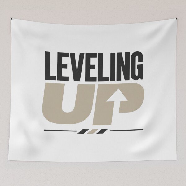 Item preview, Leveling Up | Motivational Growth Mindset Typography designed and sold by Irene Catchmind.