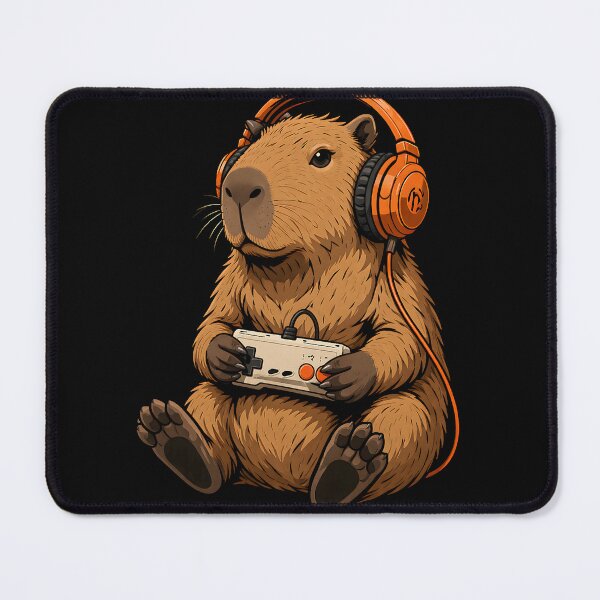 Item preview, Gamer Capybara Retro Headphones Controller Cute Animal designed and sold by Littermin.