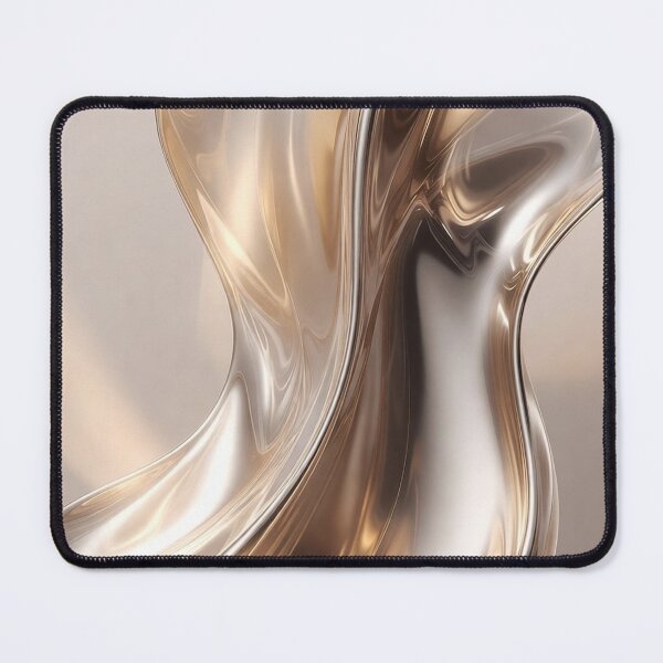 Item preview, Flowing Champagne Gold Liquid Sculpture Art designed and sold by IntelliMindDesigns.