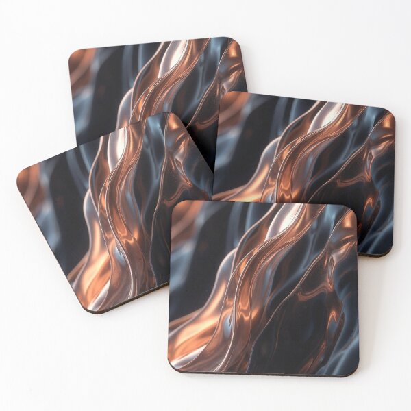 Item preview, Dark Background with Copper Fluid Swirls designed and sold by IntelliMindDesigns.