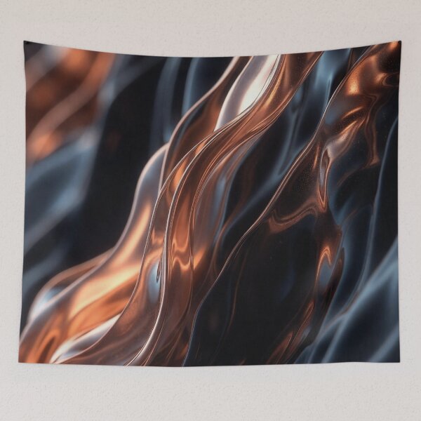 Item preview, Dark Background with Copper Fluid Swirls designed and sold by IntelliMindDesigns.