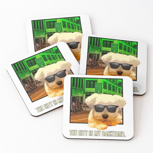 Item preview, The City Is My Backyard Cool Streetwear Maltese Dog designed and sold by Surreal Characters & Cute Pups.