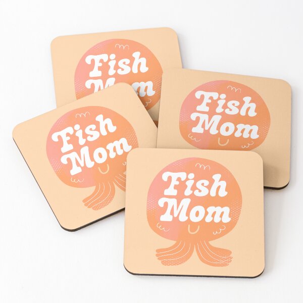 Item preview, Fish Mom Badge (Orange) designed and sold by yellowflowerhut.