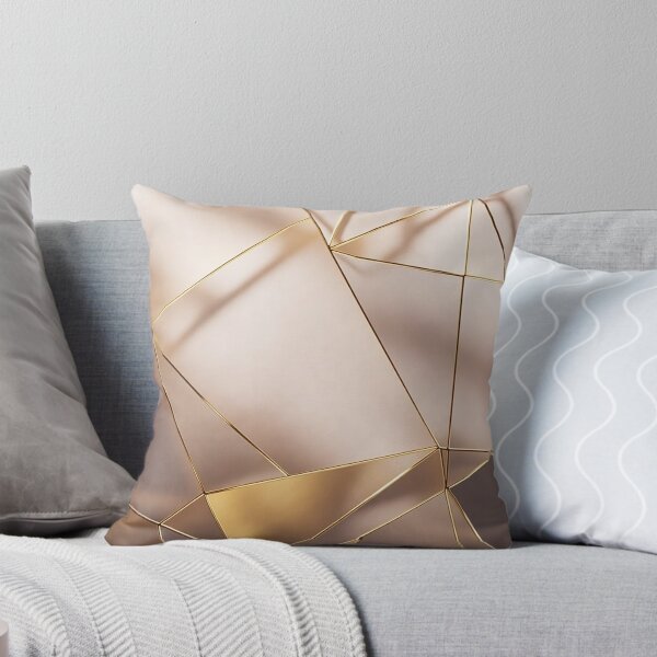 Item preview, Warm Beige Gold Triangular Mosaic Art designed and sold by IntelliMindDesigns.