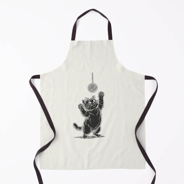 Item preview, Cat Standing Up Reaching for Yarn Ball - Black Silhouette designed and sold by sxtfejvseyn.