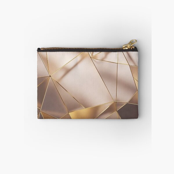 Item preview, Warm Beige Gold Triangular Mosaic Art designed and sold by IntelliMindDesigns.
