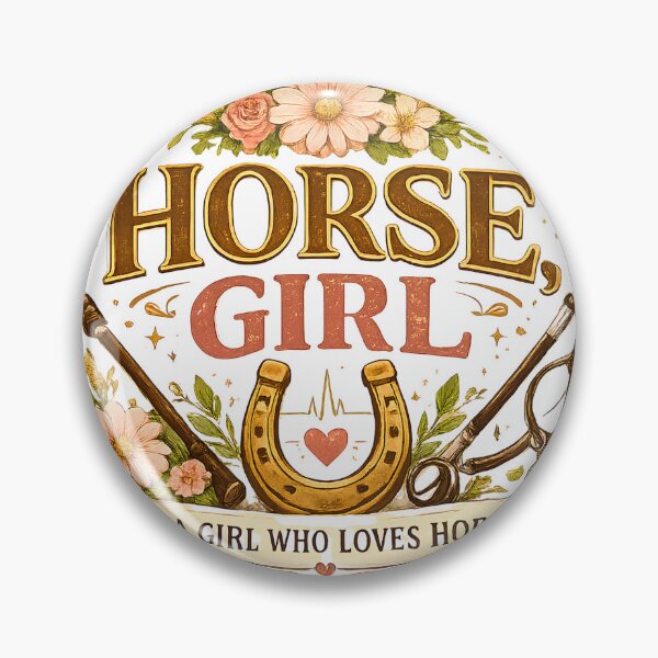 Item preview, Dedicated to Equine Veterinary CaHorse Girl - Just a Girl Who Loves Horses - Cute Floral Equestrian Aestheticre - Elegant Horse Vet Gold Art designed and sold by batoot1.