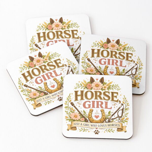 Item preview, Dedicated to Equine Veterinary CaHorse Girl - Just a Girl Who Loves Horses - Cute Floral Equestrian Aestheticre - Elegant Horse Vet Gold Art designed and sold by batoot1.
