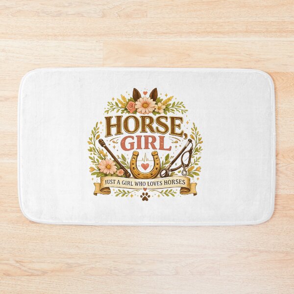 Item preview, Dedicated to Equine Veterinary CaHorse Girl - Just a Girl Who Loves Horses - Cute Floral Equestrian Aestheticre - Elegant Horse Vet Gold Art designed and sold by batoot1.