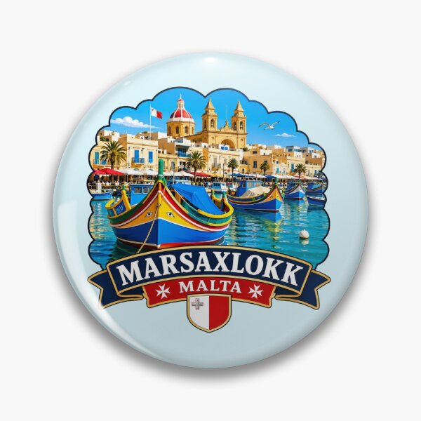 Item preview, Marsaxlokk, Malta - Fishing Harbor designed and sold by Myra365Art.