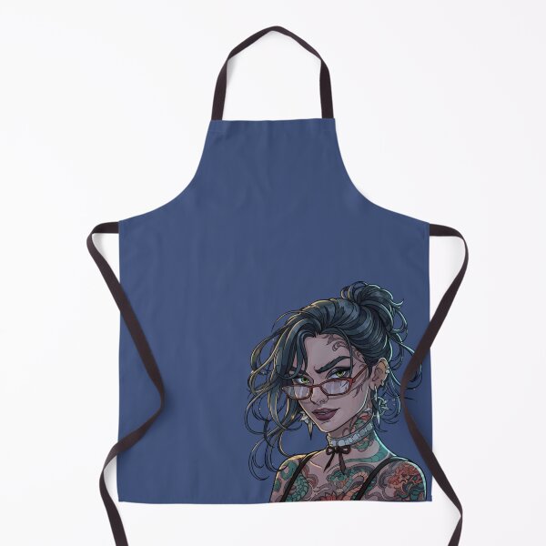 Item preview, . Alternative Tattooed Girl with Glasses Portrait designed and sold by Lovereez collection .