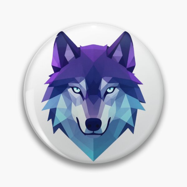 Item preview, Geometric Wolf – Neon Polygon Art designed and sold by funny things random.