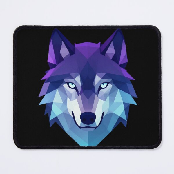 Item preview, Geometric Wolf – Neon Polygon Art designed and sold by funny things random.