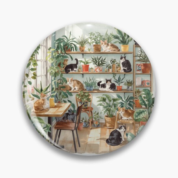 Item preview, Cat Cafe and Plants  designed and sold by SweetPotayto95.