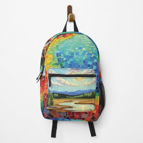 Item preview, Yellowstone Grand Prismatic Spring Mosaic Landscape Art designed and sold by designmari.