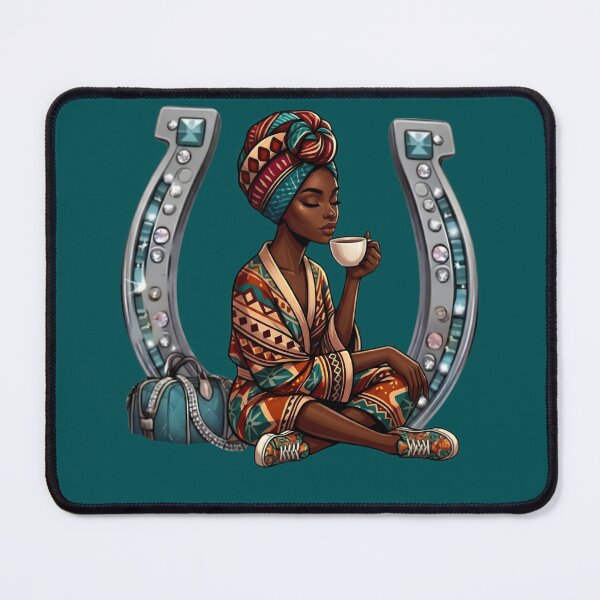 Item preview, Melody in Motion- Coffee Break Melanin Queen Art designed and sold by digitalbob60.